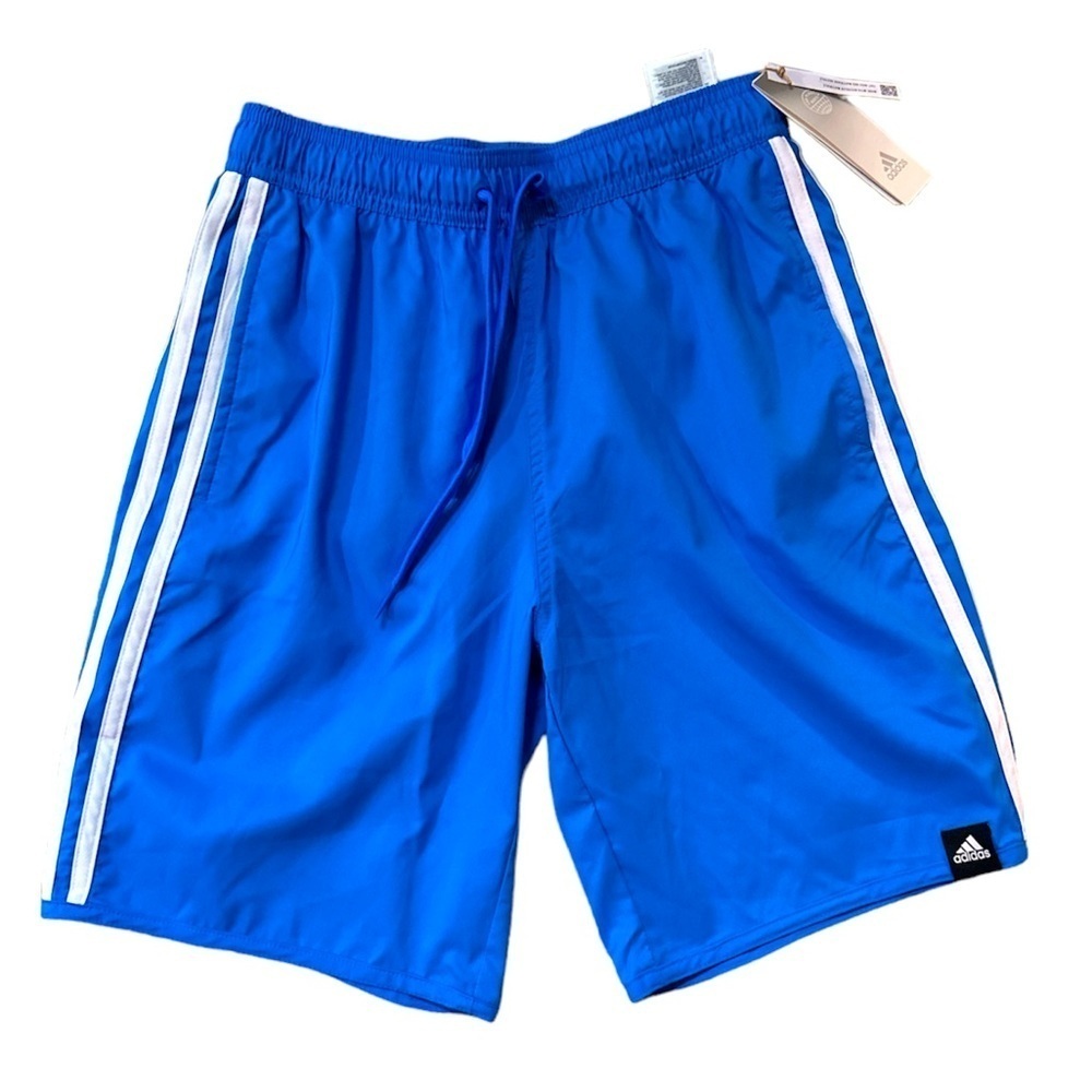 Adidas 3 Stripe Classic Swim Trunks - adidas Swimwear Blue Size: XS NWT